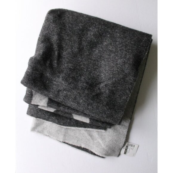 Acne Studios Toronty Logo Scarf Wool Blend Black Holt Renfrew - Picture 3 of 7
